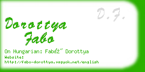 dorottya fabo business card